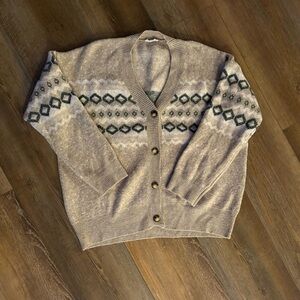Cozy Patterned Cardigan Sweater